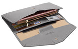 Zoppen Mulit-purpose Rfid Blocking Travel Passport Wallet (Ver.4) Tri-fold Document Organizer Holder, Grey
