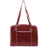 McKlein, W Series, Glenview, Top Grain Cowhide Leather, 15" Leather Ladies' Laptop Briefcase, Red (94746)