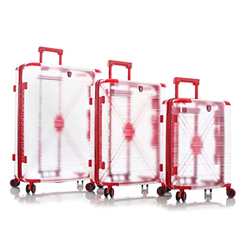 Heys America XRay Spinner Luggage (Red, 3pc Set)