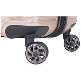Kenneth Cole Reaction Wave Rush 28" Lightweight Hardside PET 8-Wheel Spinner Expandable Checked Suitcase, Champagne