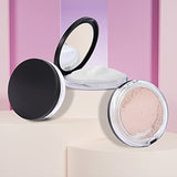 Empty Face Powder Compact with Puff-C.RAN Fire 0.17 oz Portable Powder Puff and Container , Travel Powder Container with Mirror and Elasticated Net Sifter (2pcs,black)