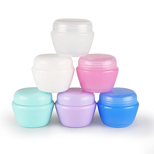 LONGWAY 1 Oz (30ML) Mini Plastic Jars with Lids and Inner Liners