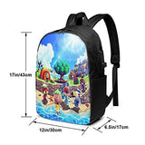 School Backpack For Boys Girls, Summer Animal Cross-Ing Backpack, Kids Bag For School, Travel, Outdoor