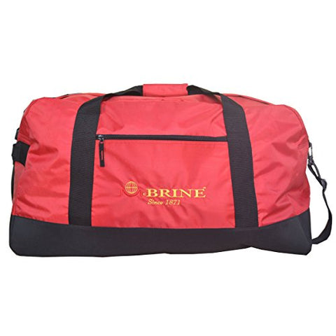 Mcbrine Luggage Mcbrine Red/Black Polyester 28-Inch Lightweight Duffel Bag Red