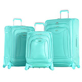 Olympia Luxe 3 Piece Expandable Spinner Set, Mint