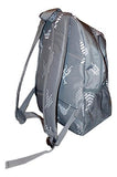 High Fashion Print Medium Sized Backpack - Custom Personalization Available (Grey Dove)