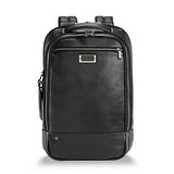 Briggs & Riley Leather Medium Backpack (No Initials Black)