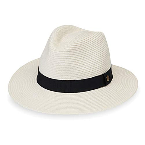Wallaroo Hat Company Men's Palm Beach Hat - UPF 50+ 2 3/4" Brim Polyester Braid Adjustable Fit (Ivory, Medium)