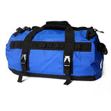 Leader Accessories Deluxe Water Resistant PVC Tarpaulin Duffel Bag Backpack (Blue, 70L)