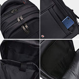 STATEGY Freewheel Wheeled Backpack Business Waterproof Travel Laptop Backpack, Carry-on Bag Perfect for Men and Women (Color : Black, Size : M)