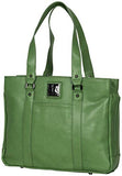 Kenneth Cole Reaction Hit Women's Pebbled Faux Leather Triple Compartment 15" Laptop Business Tote, Kelly Green