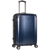 Ben Sherman Carlisle 24" Hardside Expandable 8-Wheel Spinner Checked Luggage, Navy