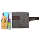 On Sale - S-Zone Canvas Travel Toiletry Bag Shaving Dopp Kit Cosmetic Makeup Bag (Gray)