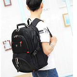 Laptop Backpack Men's Travel Bags Multifunction Rucksack Waterproof Oxford Black Computer Backpacks