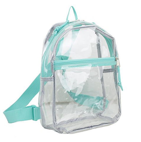 Eastsport 100% Transparent Clear MINI Backpack (10.5 by 8 by 3 Inches) with Adjustable Straps,