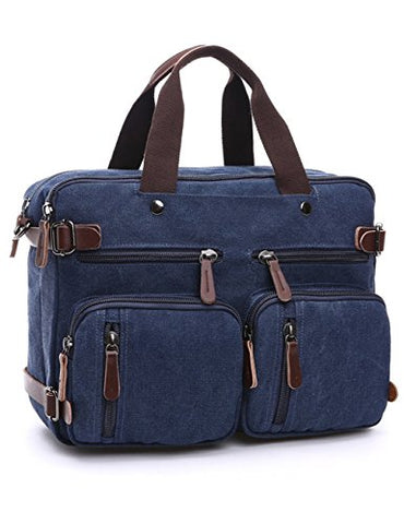 Aidonger Multifunctional Bag Convertible Briefcase Shoulder Backpack (Dark Blue)