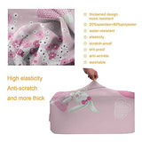 Travel Luggage Cover，Rabbit Girl With Balloon，Washable Elastic Durable , With Concealed Zipper Suitcase Protector Fits For 22-24 Inch -M.