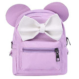 Minnie Backpack Bowknot Cute Travel Cartoon Mouse Ear School Shoulder Mini Bag for Kid Girls Teens Women