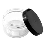 4oz Clear Plastic Jars with Labels & Spatulas & Lids (12-Pack); Straight Sided PET Low Profile BPA-Free Containers Great for Cosmetics, Kitchen, Gifts & Travel (12-Pack, Clear)