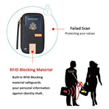 Travel Wallet RFID Blocking Document Organizer Bag, Family Passport Holder