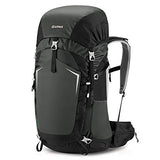 Gonex 55L Hiking Backpack Outdoor Trekking Camping Backpack Rain Cover Included Black