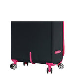 Mia Toro Italy Piuma Softside 24 Inch Spinner Luggage, Blue