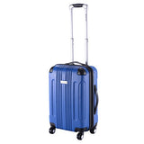 Goplus Globalway Expandable 20" Abs Carry On Luggage Travel Bag Trolley Suitcase (Blue)