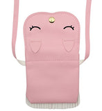 Kids Cute Cat Tassel Bag Girls Mini Satchel PU Leather Crossbody Bag Coin Pouse(Pink)