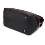 Bellino Eiffel Leather Duffel, 20" L, Black