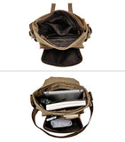 Canvas Messenger Bag Zlyc Vintange Shoulder Bag Military Crossbody Bag Ipad Air Satchel Men Leather