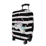 GIOVANIOR Unicorn Love Stripes Luggage Cover Suitcase Protector Carry On Covers