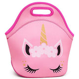 Moonmo Cute Unicorn Face Diamond Bling Waterproof Pink School Backpack Set Girls Book Bag (Large, Pink Set)