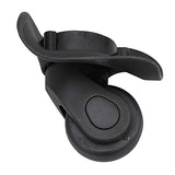BQLZR Luggage Swivel 9.1cmx10.7x4.9cm Black Plastic Left & Right Wheels DIY Replacement Parts Pack of 2 (See Vedio First)