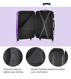 Luggage Set 3 Piece Set Suitcase Set Spinner Hard Shell Lightweight (Purple)