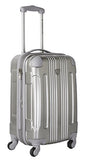 Travelers Club Polaris Hardside Metallic Spinner Luggage, Silver, Carry-On 20-Inch