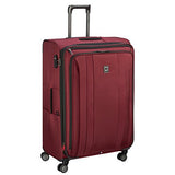 Delsey Luggage Titanium Soft Expandable 29 Inch Spinner, Black Cherry Red