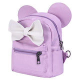 Minnie Backpack Bowknot Cute Travel Cartoon Mouse Ear School Shoulder Mini Bag for Kid Girls Teens Women