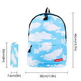 Violet Mist Lightweight Canvas Backpack Casual Daypacks Bag Waterproof Laptop