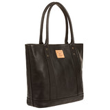 Will Leather Goods Women'S Signature Leather Everyday Tote, Black