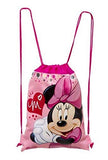 Disney Mickey and Minnie Mouse Drawstring Backpacks Plus Lanyards with Detachable Coin Purse and Autograph Books (Set of 6)