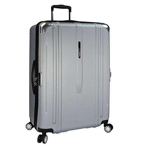 Traveler’S Choice New London 100% Polycarbonate Trunk Spinner Luggage - Silver ( 29-Inch )