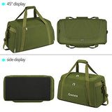 Gonex 60L Travel Duffle Bag, Weekender Overnight Duffel Bag with Shoe Compartment Army Green