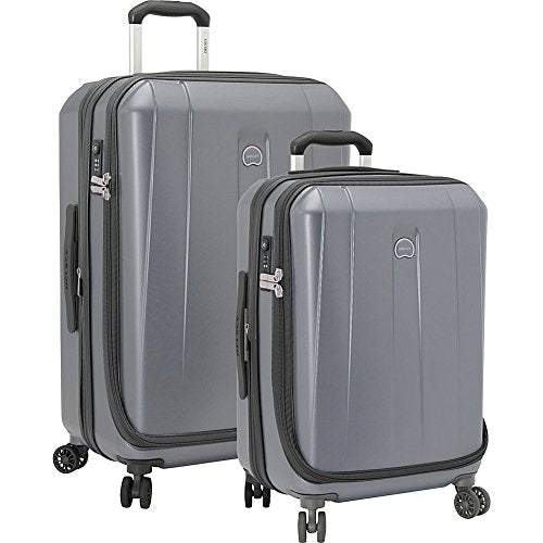 Delsey Luggage Shadow 3.0 2 Piece Hardside Spinner Carry On And Check In Luggage Set, Platinum
