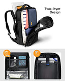 Inateck Cabin Luggage Carry On Backpack for Travel, Flight Approved 40 Litre Business Travel Rucksack Hand Luggage Fit 17 Inch Laptop, with Rain Cover for Men Women - Black