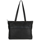Kenneth Cole Reaction Leather Women’S Top Zip 15" Computer Business Tote (Rfid) Laptop, Black,