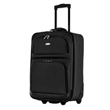 Olympia Let's Travel 2pc Carry-on Luggage Set, Black