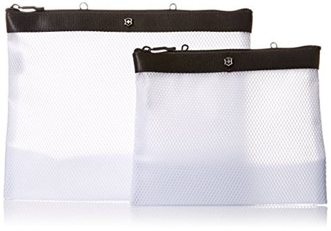 Victorinox Set Of Two Spill-Resistant Pouches, Black/Black Logo