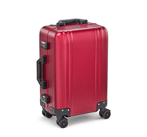 Zero Halliburton Classic Aluminum 2.0 Carry On Spinner Luggage (RED)
