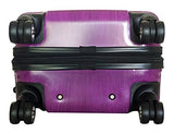 3 Pc Luggage Set Suitcase Hardside Rolling 4 Wheel Spinner Upright Carryon Travel Purple