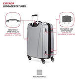 SwissGear 7585 Hardside Spinner Luggage, Silver, Checked-Medium 23-Inch